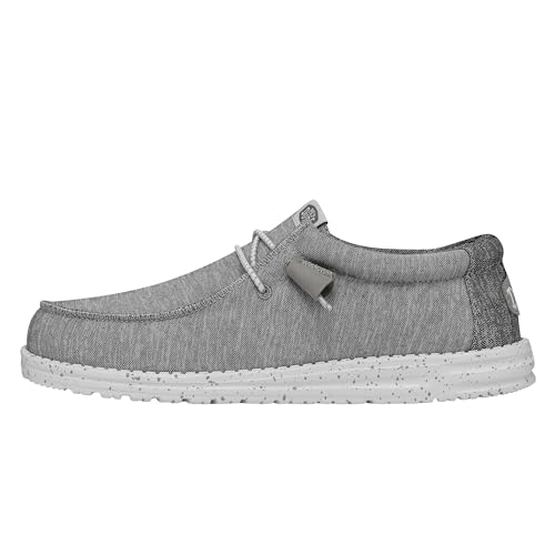 Image of HEYDUDE Men's Wally-Sport Knit Grey Size 12 | Men's Shoes | Men Slip-on Loafers | Comfortable & Light-Weight