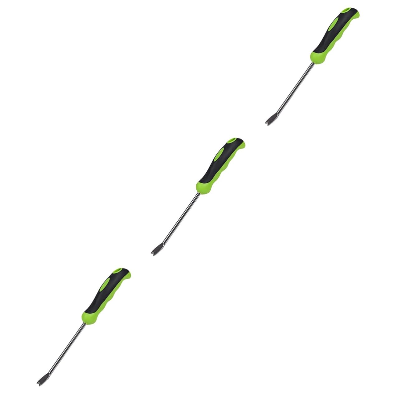 3pezzi Estirpatore Manuale da Giardino Strumento per Rimuovere Erbacce Leggero e Versatile per Giardinaggio Adatto per Uso Domestico e Agricolo Design Ergonomico e Facile da
