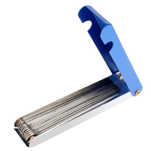 Rubatone Gitarrensattel-Schlitzfeile Sägestäbe Schlitzfeilen-Set Nadelfeilen-Set Gitarrenbauer-Werkzeuge Ersatzspitzen-Reinigungsfeilen Blau