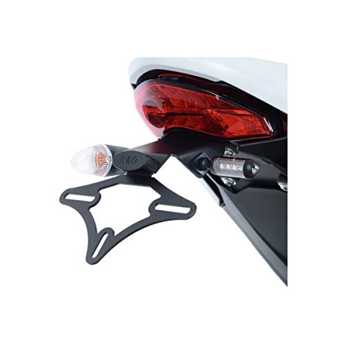 Support de plaque R&G Racing noir Ducati Monster 797 en aluminium léger thermolaqué
