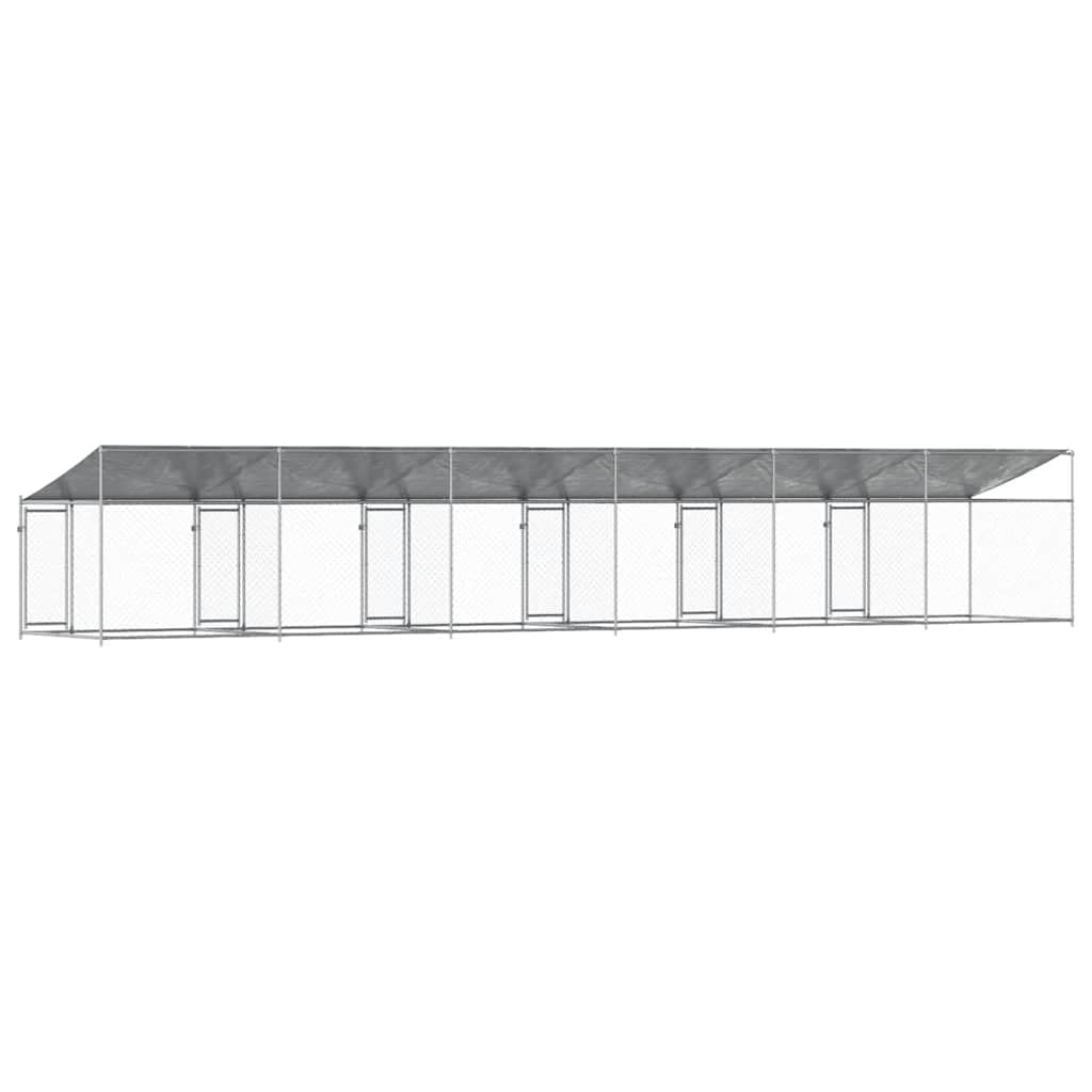 Recinto Cani Acciaio Zincato Grigio 10x2x2 m