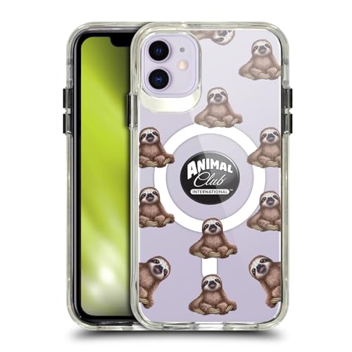 Étui antichoc iPhone 11 Animal Club compatible MagSafe avec motif paresseux