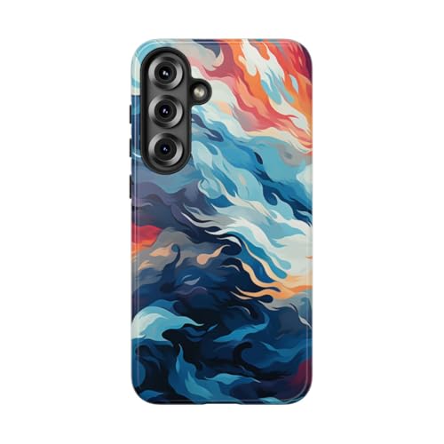 Coque Samsung S25 Plus vagues d'océan finition brillante haut de gamme