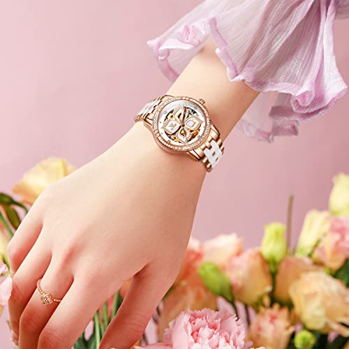 Image of OLEVS Women Watches Diamond Luxury Dress Ladies for Small Wrist Watch Gold Silver Stainless Steel Analog Quartz Day Date Waterproof Watches