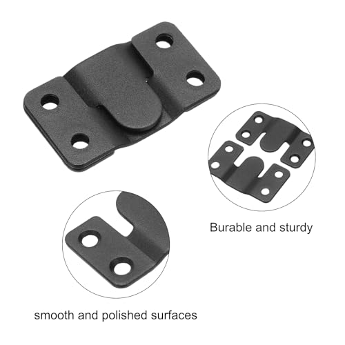 Image of uxcell 8 Pcs Flush Mount Bracket, 54 x 30mm Interlocking Photo Frame Hook Picture Hangers for Hanging Headboards Display Wall Mount Hardware, Black