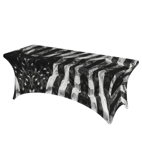 Housse de table rectangulaire en élasthanne imprimé camouflage