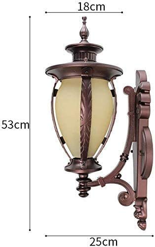 Support lumineux E27 lanterne murale extérieure rétro marron clair - 3