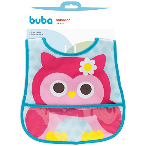 Babador com Bolso Coruja Girl, Buba, Multicor