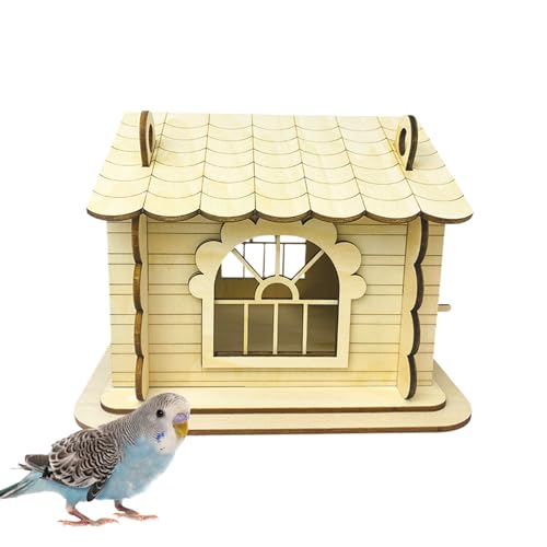 Casetas para pájaros al aire libre, casitas decorativas para pájaros de jardín, casitas para pájaros para colgar, fáciles de limpiar, para exteriores, para garbanzos, reyezuelos, pájaros carpinteros y