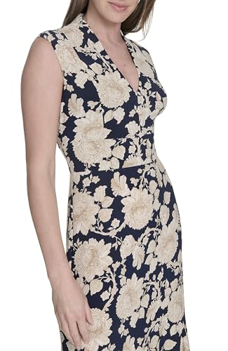 Image of Tommy Hilfiger Women's Cap Sleeve V Neck Empire Midi Dress