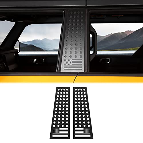 Garniture pilier central Ford Bronco 2021 finition noire drapeau américain