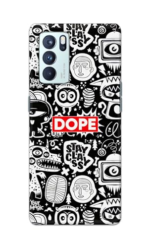 Image of Printed Hard Back Cover Case for Oppo Reno6 Pro 5G Back Cover (Mixed Cartoons) -1111