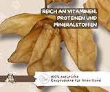 Warnick´s Tierfutterservice Hundesnack - Rinderohren ohne Muschel 50 STK – luftgetrocknet & ohne Zusätze - Zahnpflege & artgerechter Kauspaß für Hunde - 50 Stück im Vorratspack.