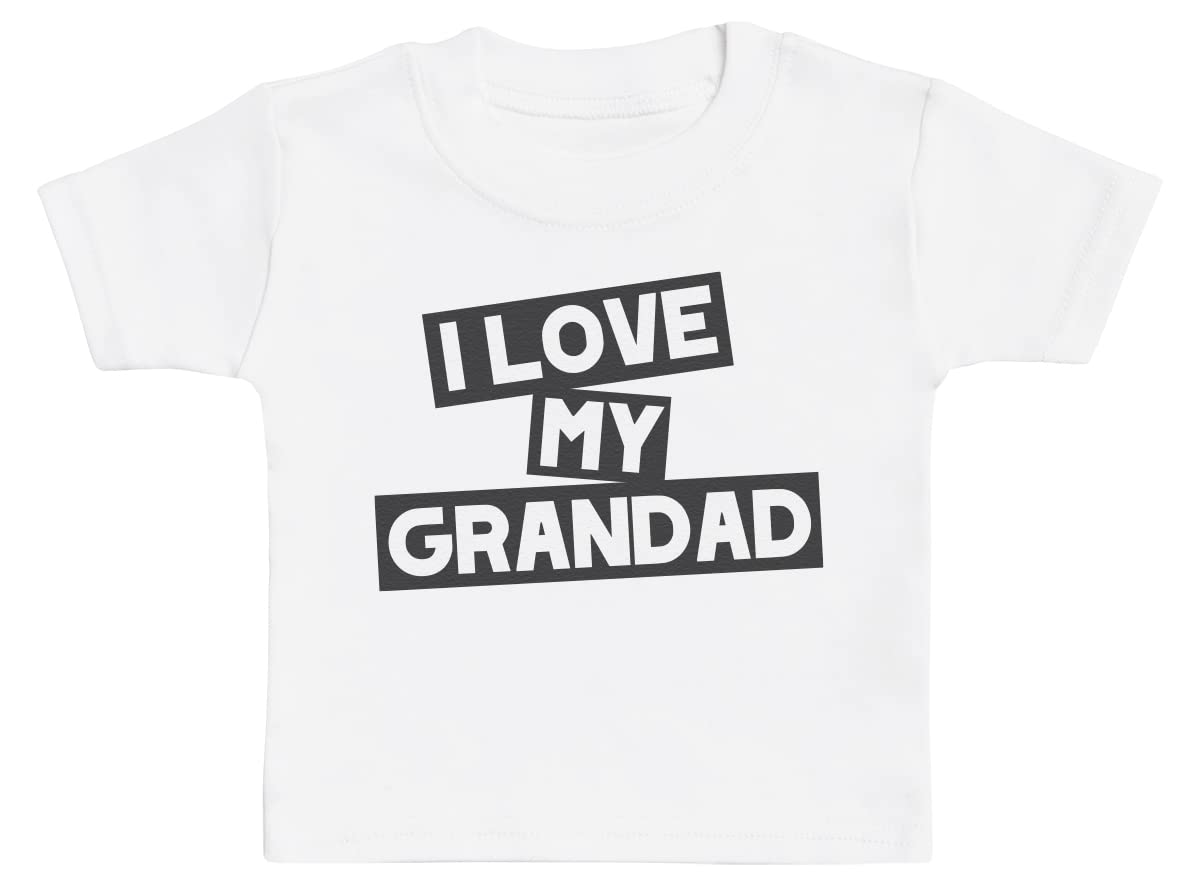 Baby Bunny White I Love My Grandad Kids T-Shirts, Kids Tee, Kids Tshirts - 9-11 Years