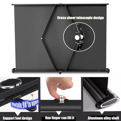 Pantalla manual retráctil para proyector 20 a 50 pulgadas miniatura 6