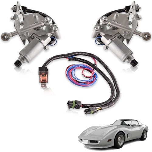 Predep Front Electric Headlight Motor Conversion Kit Compatible with 1968-1982