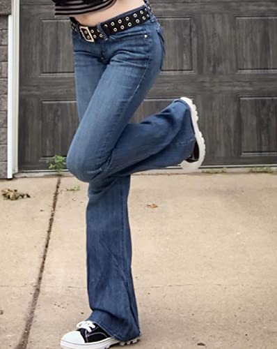 Y2K Cute Low Waisted Flare Trousers Jeans Vintage Aesthetic Cargo Pants Slim Pockets Harajuku Joggers 90s Streetwear4