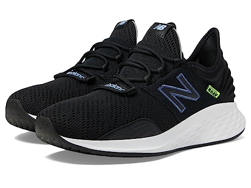 New Balance Men's Fresh Foam Roav V1 Running Shoe, Black/White, 10.5 M