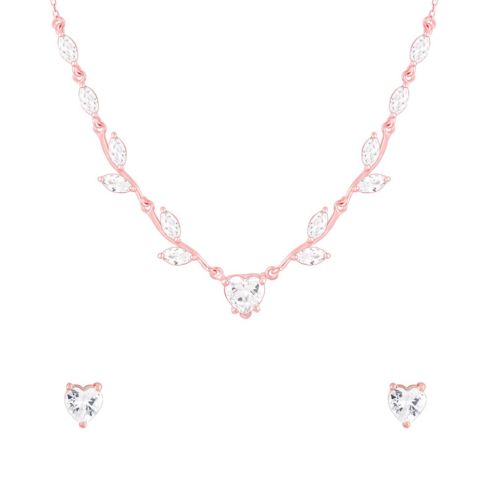 GIVA 925 Silver Rose Gold Leafy Heart Set| Gifts for Women and Girls | With Certificate of Authenticity and 925 Stamp | 6 Months Warranty* (B0CKTFT5XY) Amazon Price History, Amazon Price Tracker
