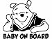 Baby on Board Winnie De Pooh Baby Decal Sticker Vinyl for Car Windows (5.5" inches (Black))