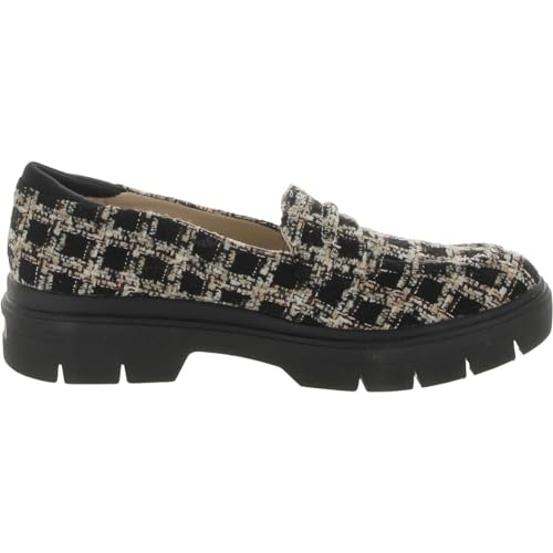 Women's Dr. Scholl's Classy Plaid Penny Loafers - Black, Size 7.5 Medium (B, M)