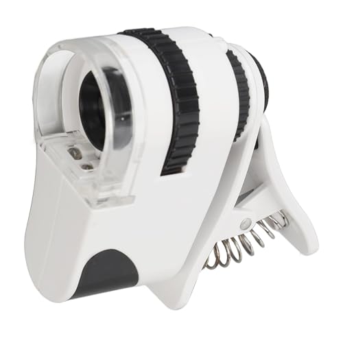 Image of Clipon Magnifier Phone Clipon Microscope Magnifier 2 Brightness Levels Portable 50X Zoom Rechargeable for Smartphones