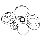 PC410-5 Main Pump Seal Kit - SINOCMP Oil Seal Kits for Komatsu PC410-5 PC410LC-5 Excavator Parts, 3 Month Warranty