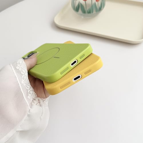 Coque maille creuse iPhone 13 Pro Max à dissipation de la chaleur rose