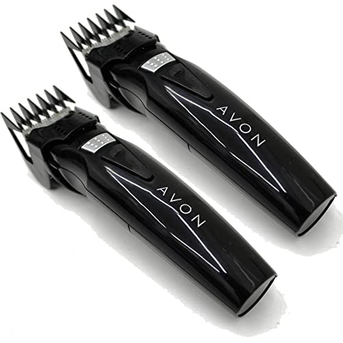 Avon Men Essentials - 2 tagliacapelli portatili Avon a batteria, con 4 impostazioni di lunghezza di taglio