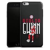 Slim Case extra dünn kompatibel mit Apple iPhone 6 Plus Silikon Handyhülle schwarz Hülle FC Bayern München Giulia Gwinn Offizielles Lizenzprodukt