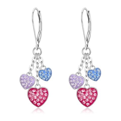 EVER FAITH Hypoallergenic Heart Dangle Earrings Cover