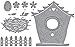 Spellbinders Build a Spring Birdhouses Through The Seasons by Vicky Papaioannou Thin Metal Etched Dies (Model: S4-1105)