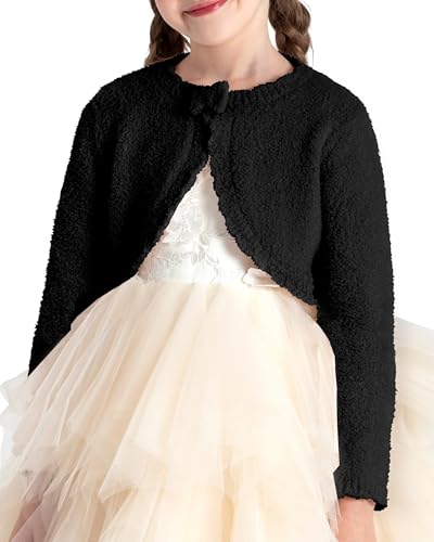 Image of BOBOYOYO Long Sleeve Girls Shrug Knit Girls Cardigan Bolero Dress Sweater