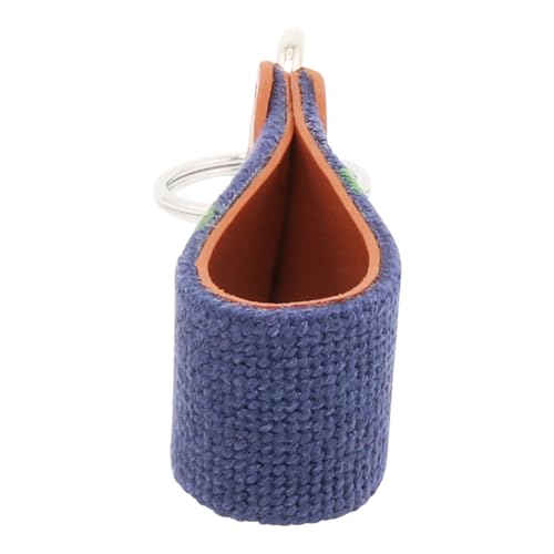 Image of Leather Hand-Stitched Needlepoint Key Fob or Key Chain