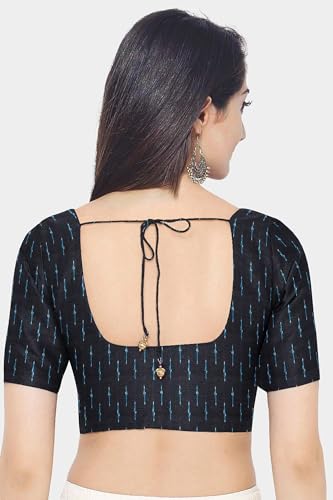 Image of Cotton Pochampally ikat unstitched blouse, Kurthi, long frock fabric material for women (1 meter, 2 meters & 3 meters)
