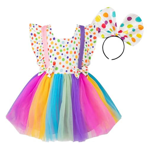 Vestido de tutú arcoíris para niña 3-4 años miniatura 1