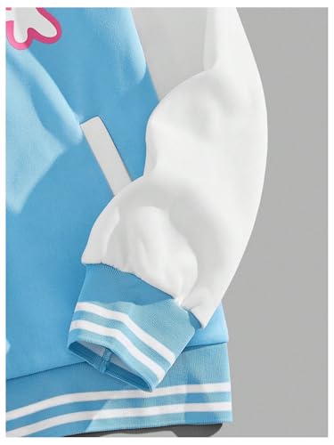 SOLY HUX Men's Letter Graphic Varsity Jacket Color Block Long Sleeve Streetwear Baseball Jacket4