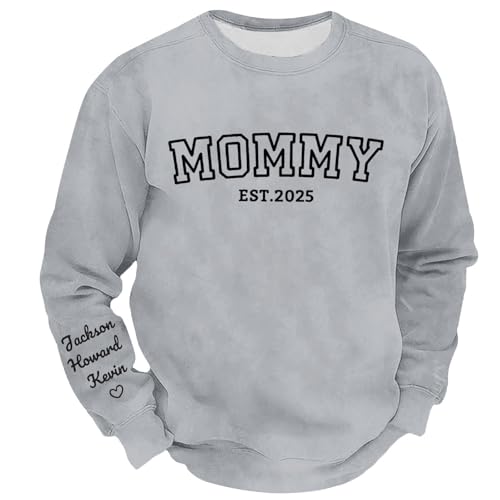Sudadera de Cuello con Estampado Moderno Tejido Manga Larga para Hombre Uso Diario y Actividades Exteriores (Grey, XL) #222
