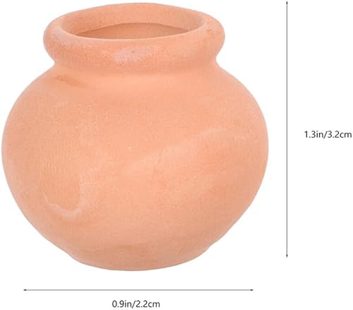 Miniatura 6 de Macetas de terracota para casa de muñecas, maceta de barro, cerámica y cuarto de bebé, macetas de cactus suculentas en miniatura para 9 uds