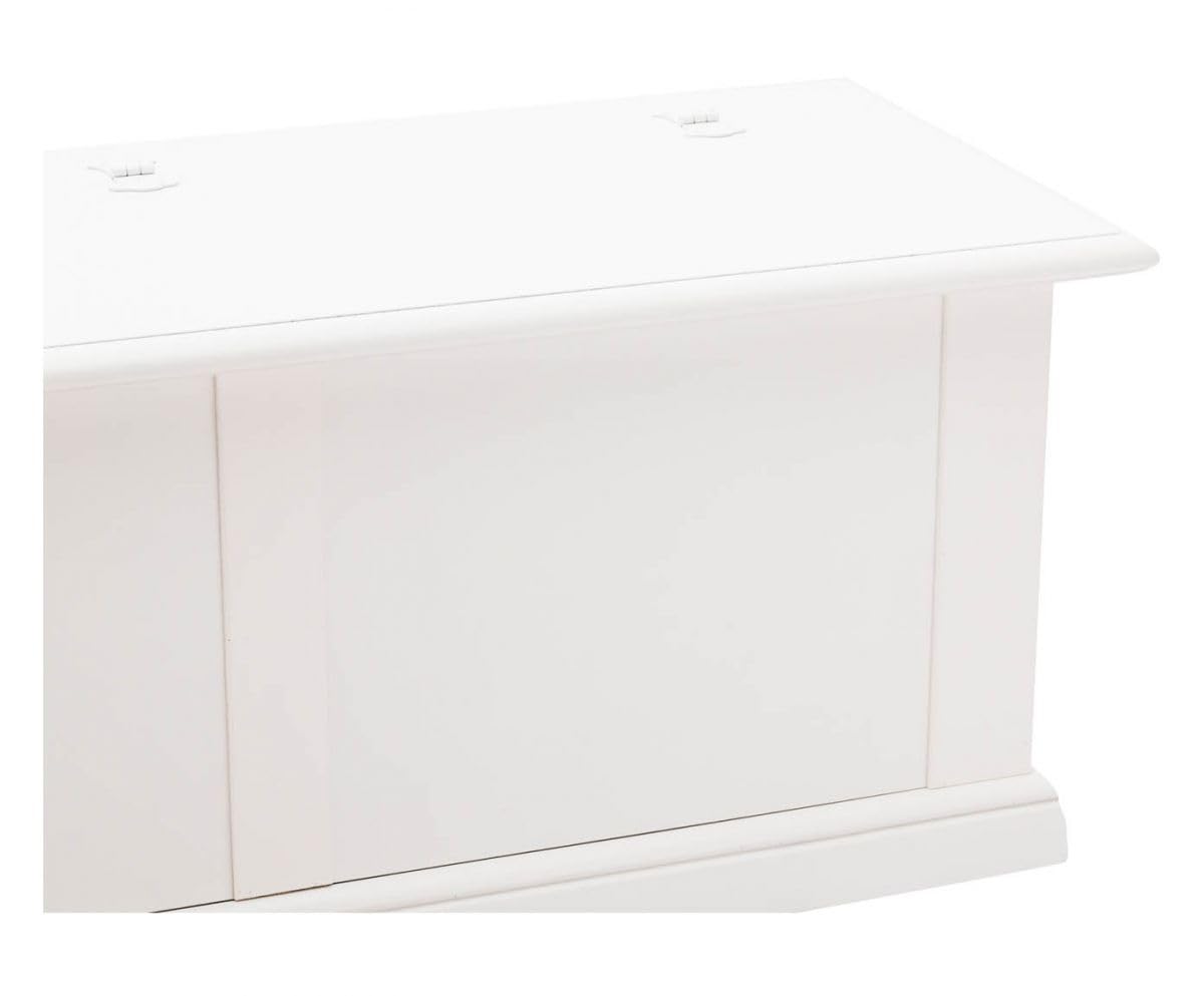 Vicentini arreda CASSAPANCA BAULE IN LEGNO SHABBY CHIC BIANCO