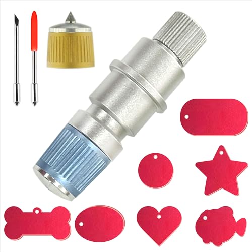 DBwhole CB09 For Silhouette Cameo 5 Engraving Tip And Cuttering Holder Tool 2 Vinyl Fabric Cutting Blade and 7 Lovely Blank Tags For Use in Silhouette Cameo 4/Portrait/Curio/Graphtec 6000/Plotter