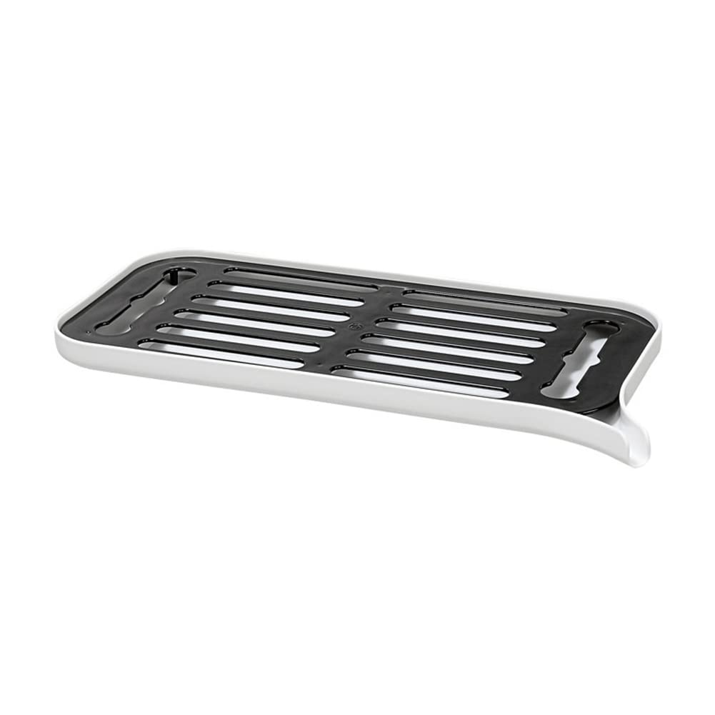 Duontyye White Plastic Dish Drainer Dryer Tray Large Sink Drying Rack Worktop Drain Rack Kitchen Water Filter Tray