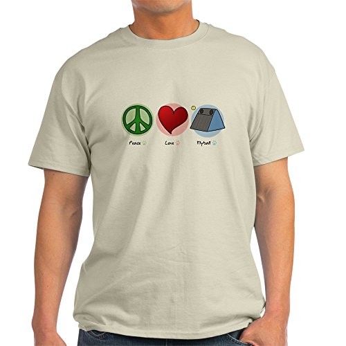 CafePress Peace Love Flyball Light T-Shirt 100% Cotton T-Shirt