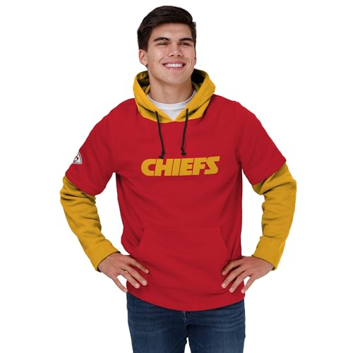 Sudadera con capucha de manga corta FOCO con bajo drop tail asimétrico