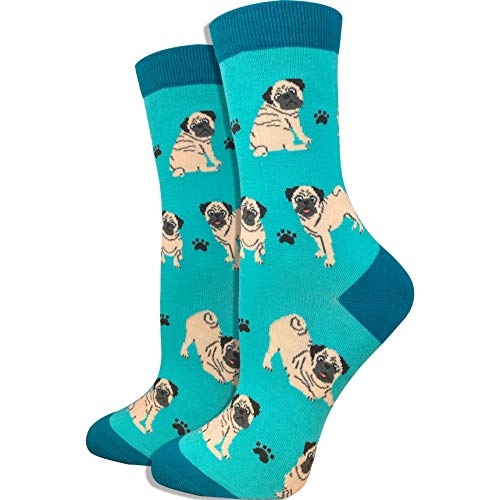 Women's Premium Comfort Animal Socks Pug Socks 4-10