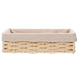 Genérico Cesta Pequeña para Artículos Diversos de Escritorio Caja de Almacenamiento de Cordel y Tela Beige Organizador Práctico para Oficina y Hogar Almacenamiento de Llaves y