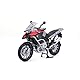 Bauer Spielwaren 2049753 Maisto BMW R 1200 GS: Originalgetreues Motorradmodell, Maßstab 1:12, mit Hinterradfederung und beweglichem Seitenständer, schwarz-rot (531157), Mittel