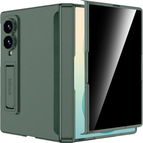 Miimall for Z Fold 8 Case with Privacy Screen Protector [Anti-Spy], Magnetic Hinge Protection, Hidden Kickstand Full Camera Protection Slim Shockproof Phone Case for ZFold 8, Green