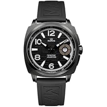 marvin Luxury Watches for Men Swiss Mens Watch in Stainless Steel with Strap and Sapphire Glass Date Dial,Luminous Hands and Marks,Quartz Movement,50M Waterproof