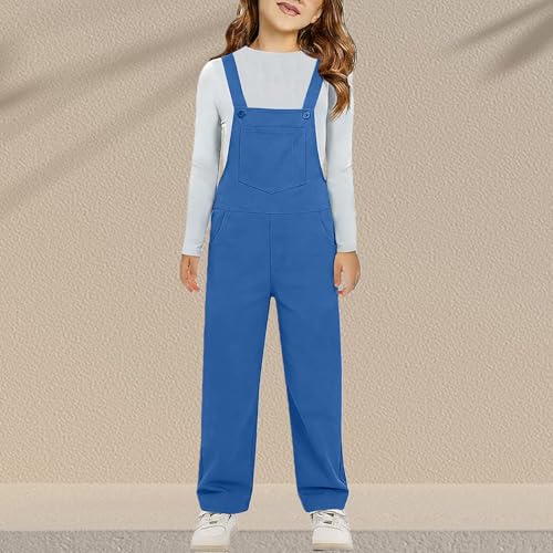 Salopette réglable en coton pour enfants avec jambes amples décontractées - 4